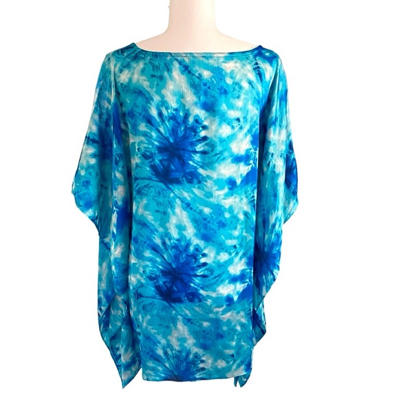 Chico’s Turquoise Poncho Top - Picture 8 of 9